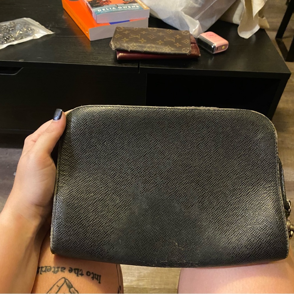Black LV clutch